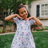 Puff Leggy Romper in Blossom