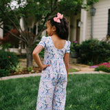Puff Leggy Romper in Blossom