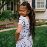 Puff Leggy Romper in Blossom